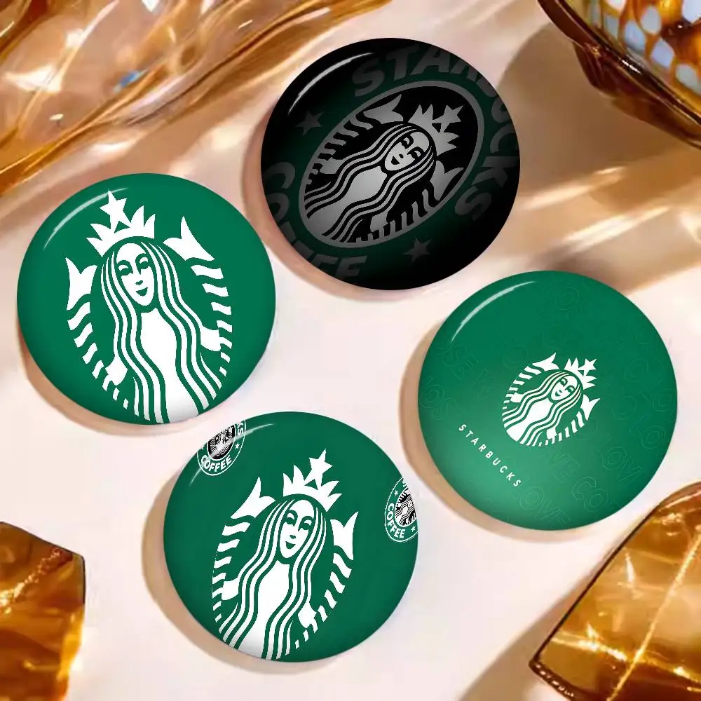 Broche de Metal Personalizado com Logotipo Starbucks, Tema Café, Anime, Personagem, Estilo Retrô, Desenho Animado, para Gola, Joia