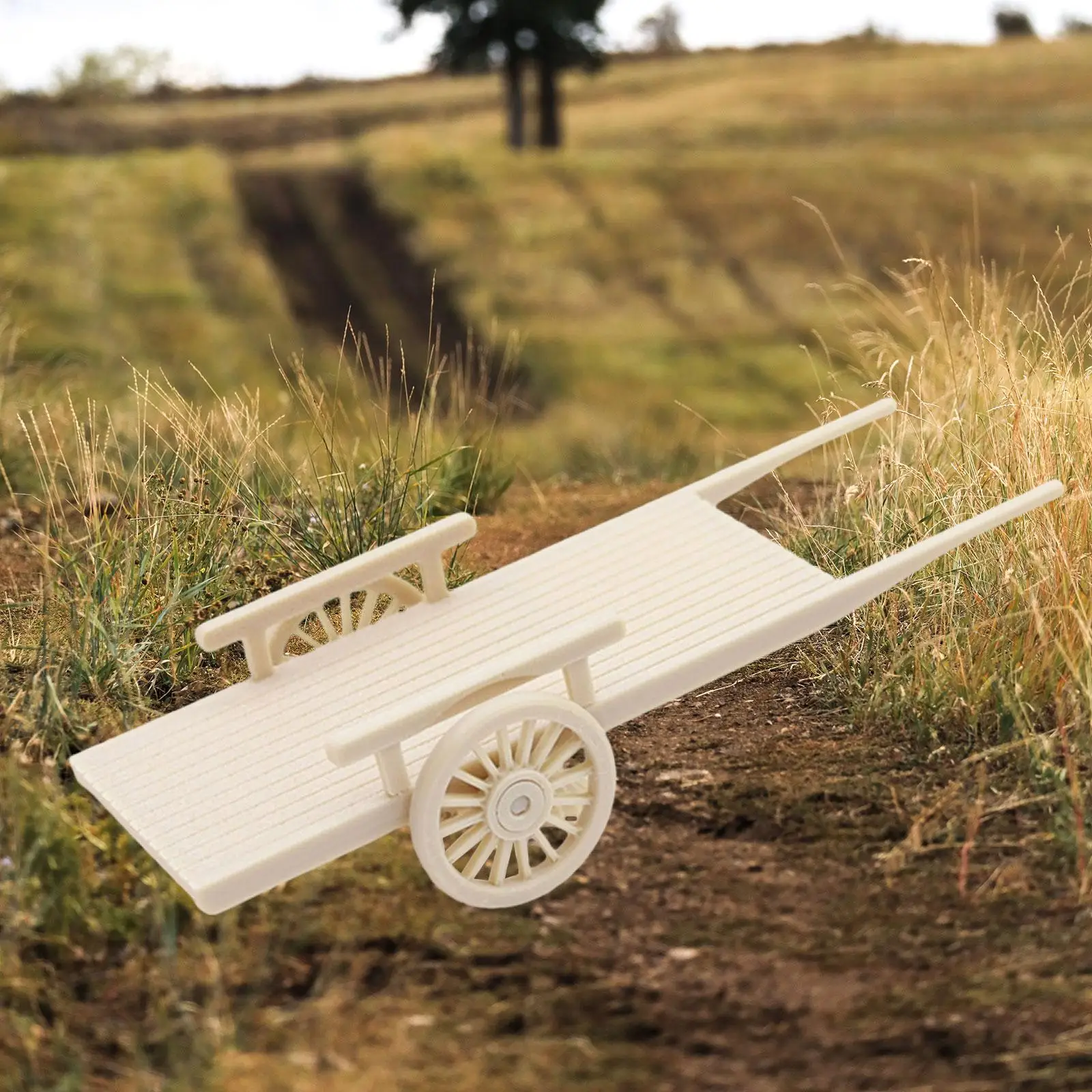 Carro de granja en miniatura, accesorios de decoración para casa de muñecas, suministros para escena de casa de muñecas, modelo de muebles de juguete de imitación, 1/12