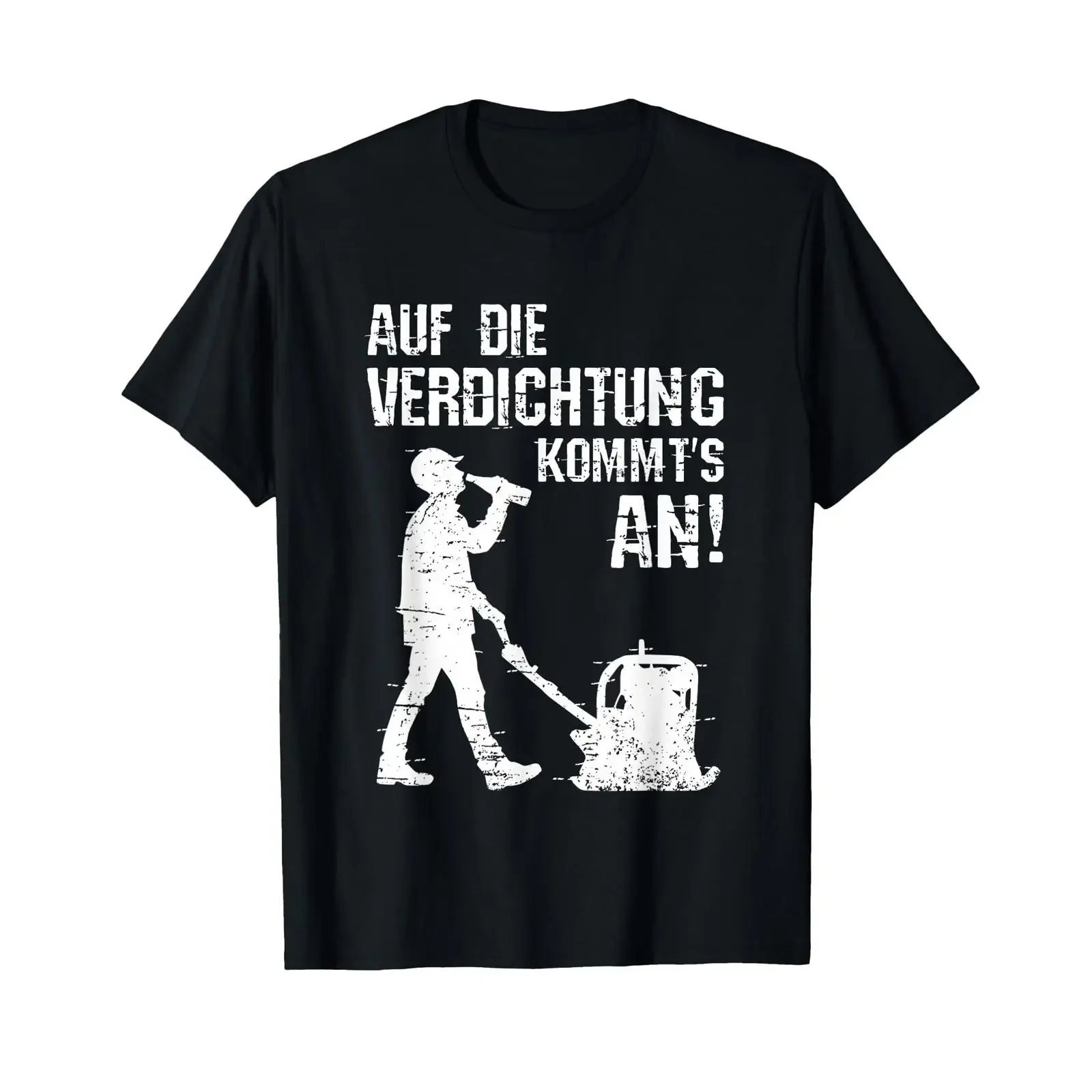 Camiseta vintage con estampado de lema de cerveza para constructor, con diseño de la frase 'A la compresión le da la razón', lavada, cómoda para uso diario, para hombre.