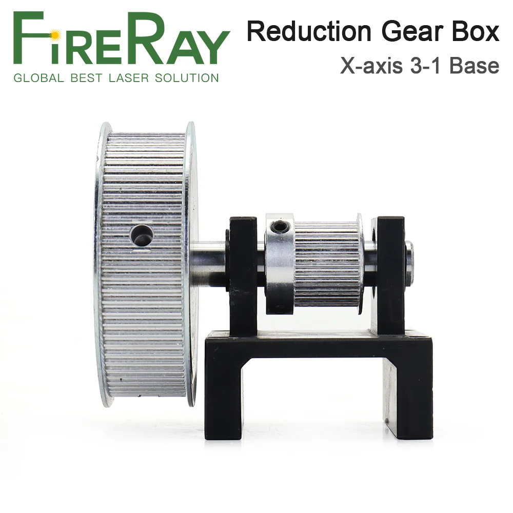 FireRay Gear Base Set Mechanical Parts 3M Reduction Box Idler Pulley Tensioner Timing Pulley for Laser Engraving Cutting Machine