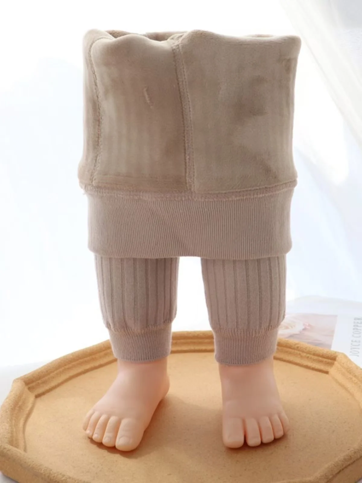 

Baby Leggings With Autumn And Winter Fleece Baby Warm Pants Children's Boys and Girls' Nine Cent Cotton Thick Pants