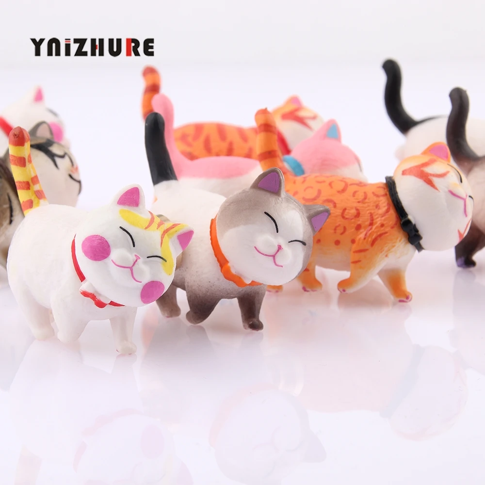 YNIZHURE Cartoon Cat Cabinet Knobs Creative Resin Furniture Brass Handles Kids Room Drawer Handles for Colorful Cabinet Handle