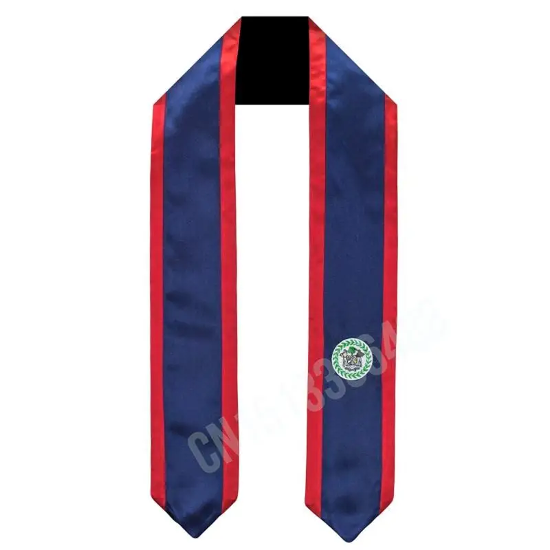 

Шарф с флагом Белиз, топ с принтом, выпускной пояс, палантин, аксессуар для международной учебы за рубежом для взрослых, унисекс, вечерние аксессуары