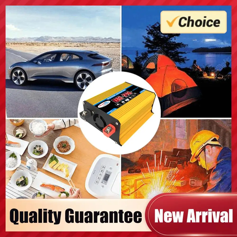 

Power Inverter Dual LCD Digital Display Car Power Inverter Voltage Transformer Modified Sine Wave for Auto Steamboat Accessories