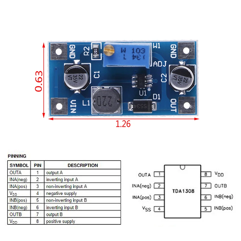 2A DC-DC Step Up Power Module Boost Volt Converter 2V-24V to 3V 5V 6V 9V 12V 19V XH-M415