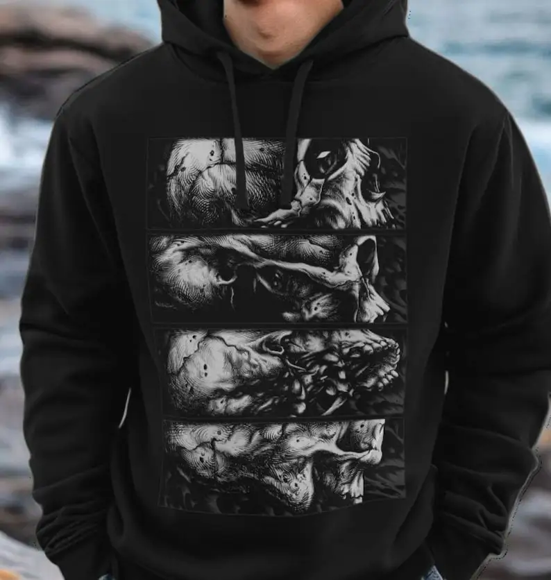 

Mens Gothic Skull Hoodie, Anatomy, Skull, Edgy Clothing, Gothic Mens Gifts