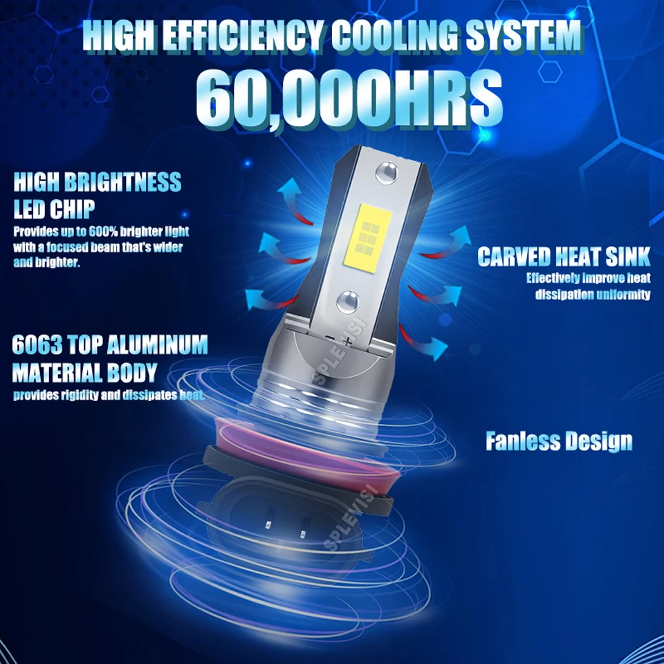 H11 711 LED الأبيض العلوي كشافات عدة لا تعديلات لا حاجة ل Ducati Superbike 848 2008 2009 2010 2011 2012 2013