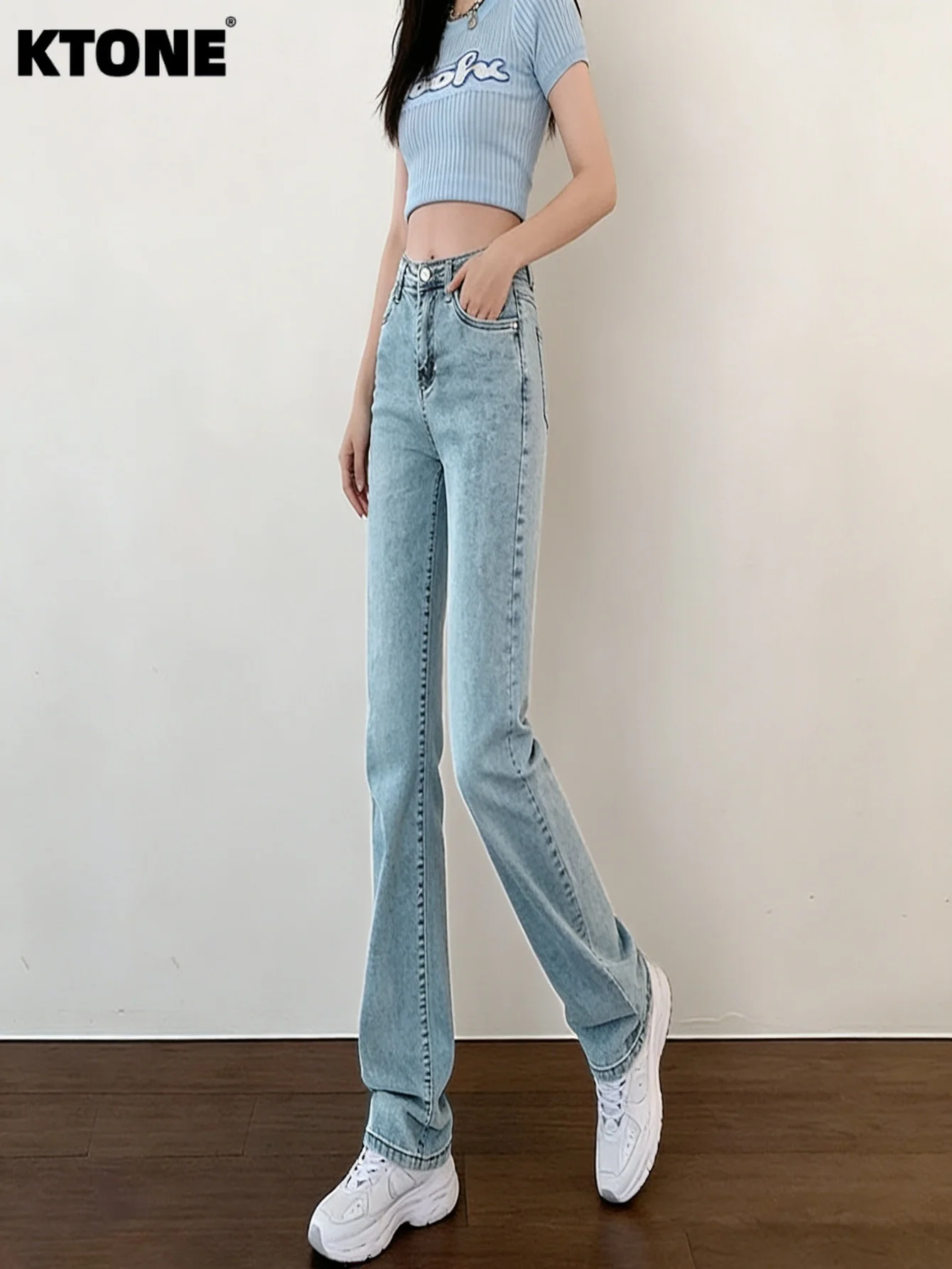 

Retro Men's Slim Tight Blue Jeans Y2k Drip Trend For Man Daily Pants No accessories or belts included