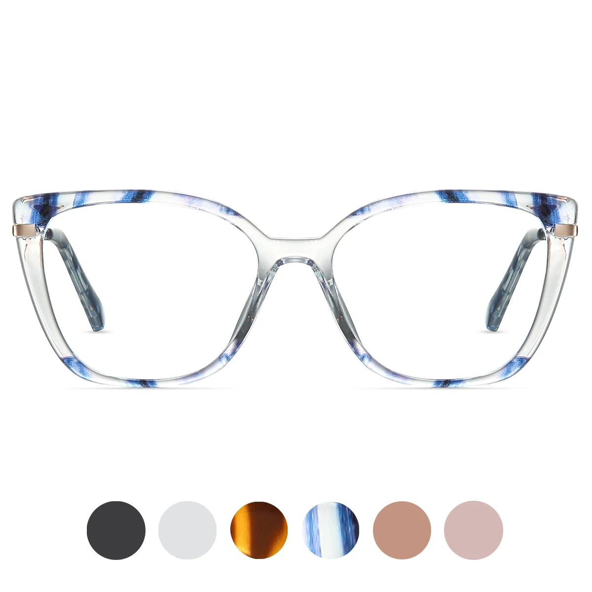 SZTZX Cat Eye Optical Glasses Women Myopia Prescription Glasses Hyperopia Reading Glasses Anti Blue Light Computer Eyewear 87326