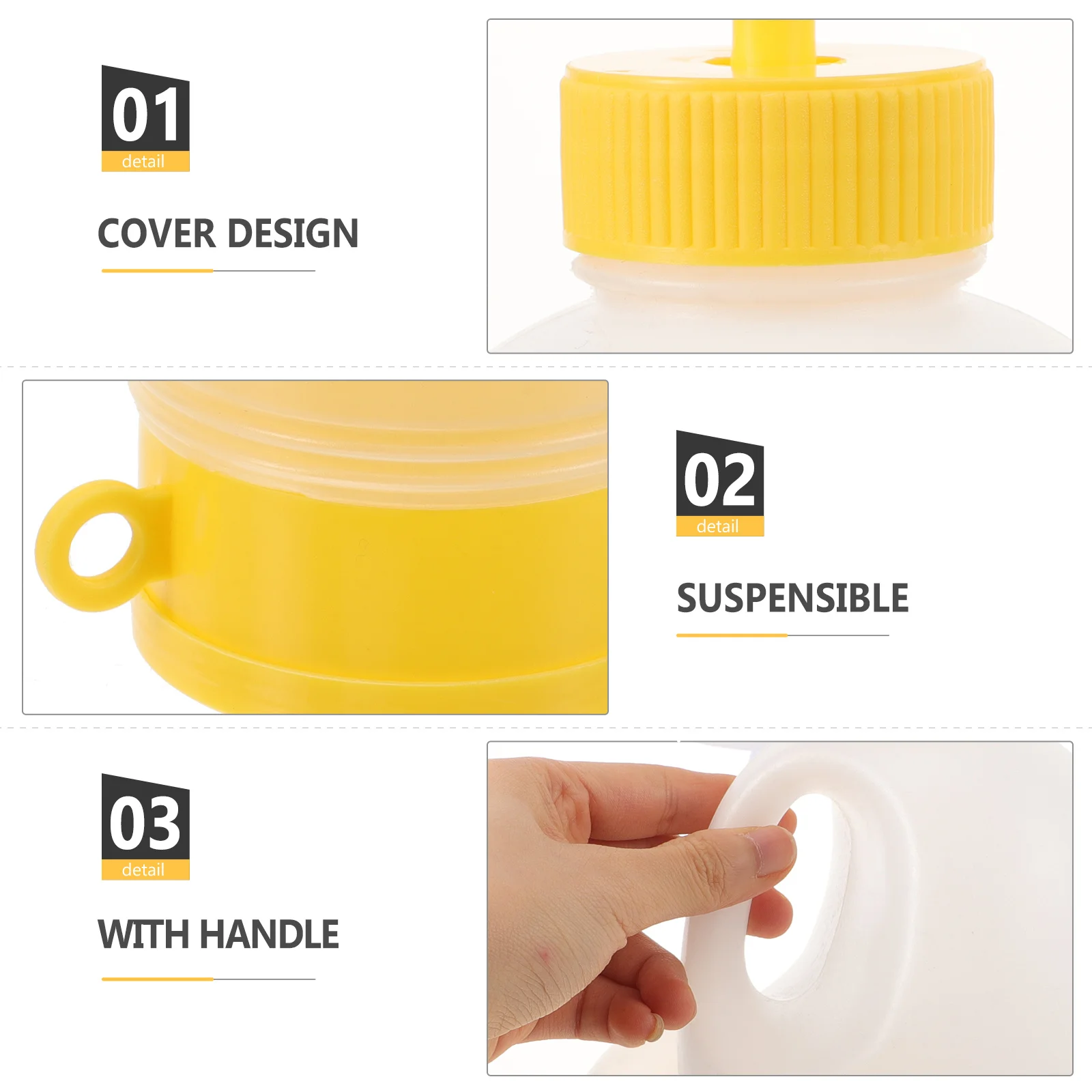 

Men's Potty Portable Pee Bottle Urinal 2000 Ml Leak Proof Durable Plastic Reusable Easy Carry for Hospital Home Camping