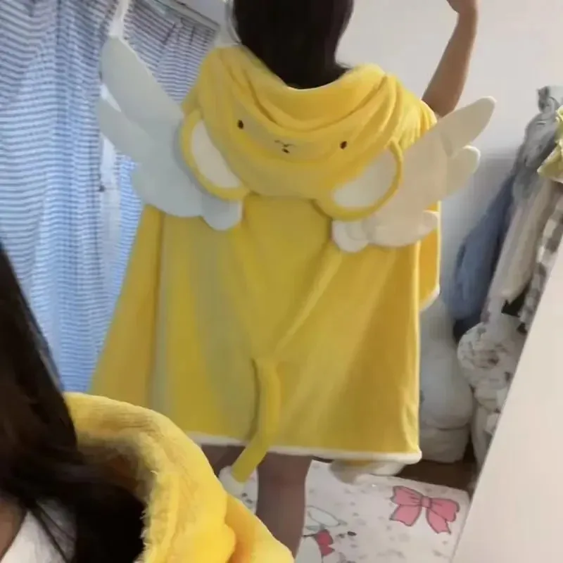 2025 أنيمي بطاقة الآسر ساكورا سيربيروس مقنعين شال القيلولة عباءة الصيف تأثيث المنزل عنبر تكييف الهواء بطانية