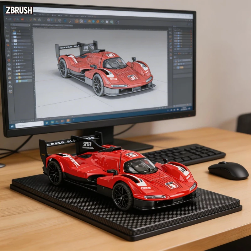 

Модель спортивного автомобиля 1:32, сплав, с функцией отката, звуком и светом, коллекционная игрушка для фанатов, подарок, декоративная модель для стола