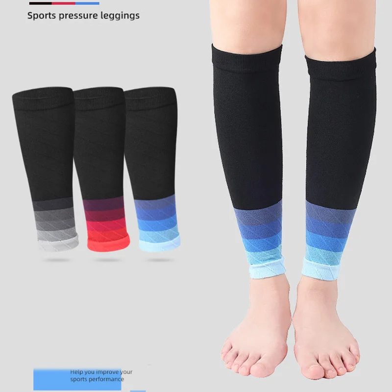 1 쌍 송아지 지원 압축 슬리브 여성용 남성용 Footless Leg Socks 야외 스포츠 마라톤