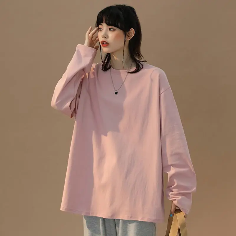 2024 Loose Top for Women Cotton White Plain Woman T-shirt Black Pink Tshirt Yellow Clothing Red Korea Stylish Novelties Alt Tee