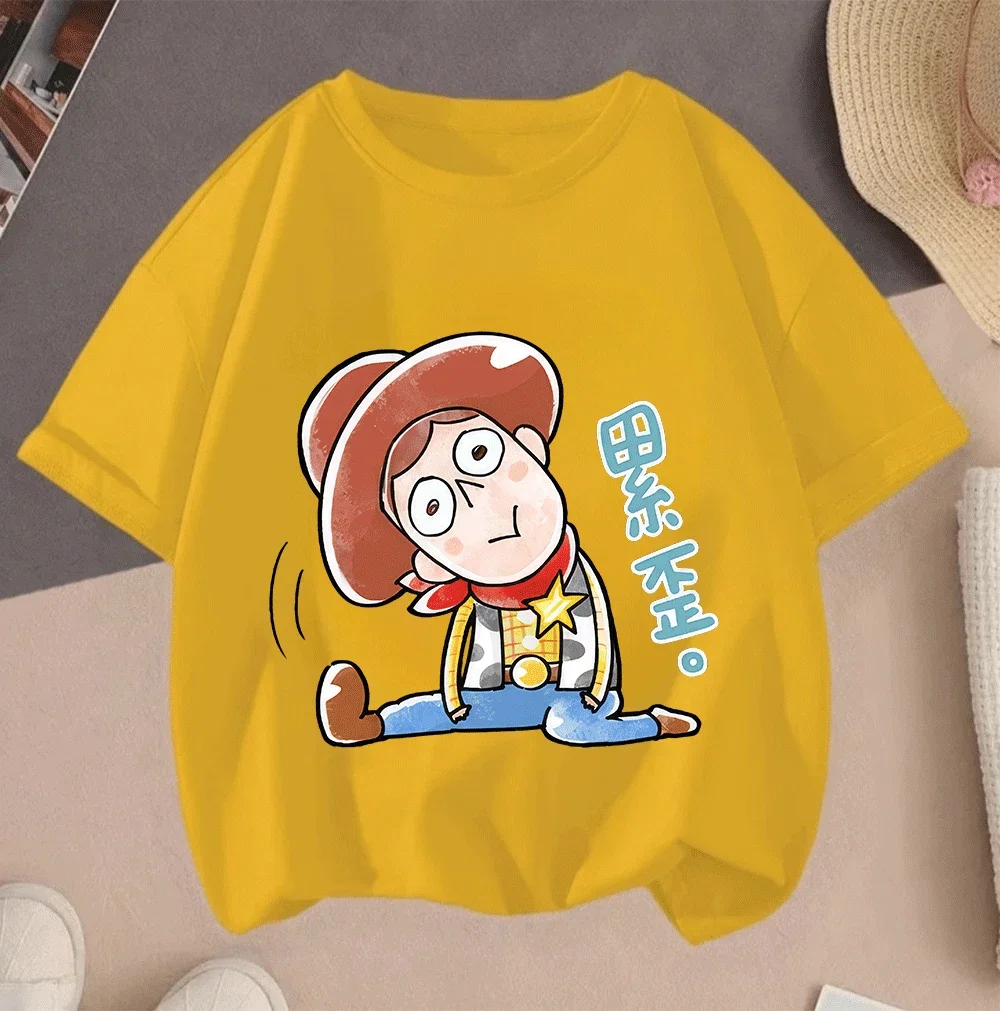 

2026 Hot Sale Casual Summer Short Sleeve Tees Toy Story Cartoon Print 2D For Kids Teenagers Girls Boys