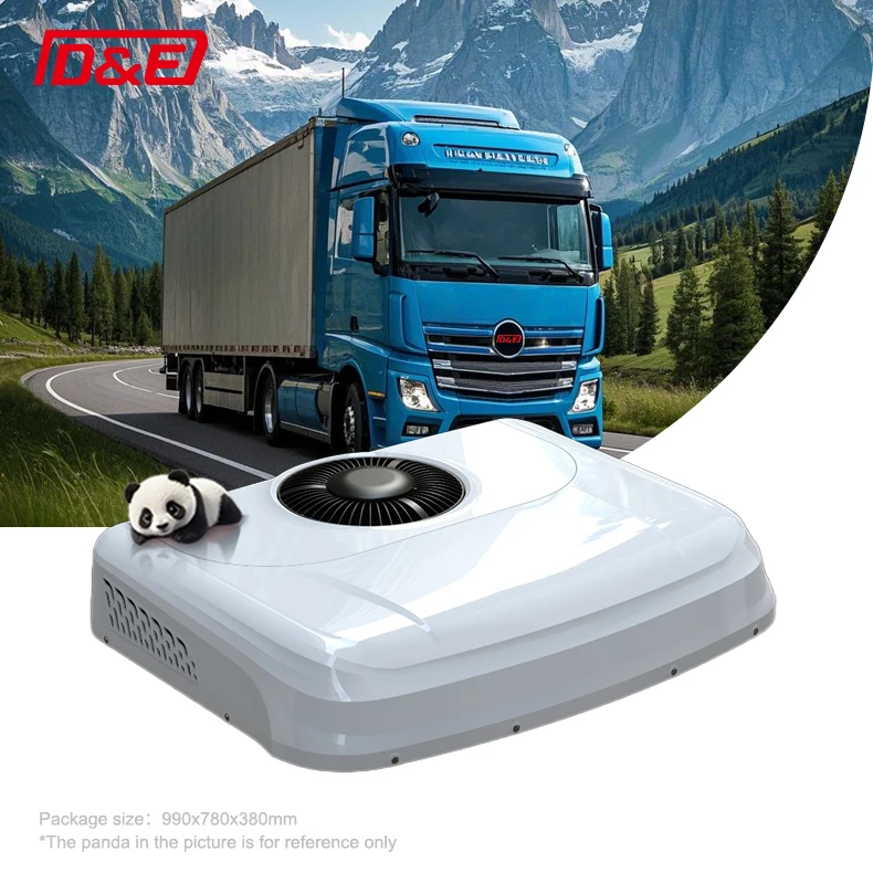 Aire acondicionado de estacionamiento automático DC 12V 24V para RV, caravana, autocaravana, autocaravana, Semi camión y cabina, modelo pequeño, enfriador en el techo