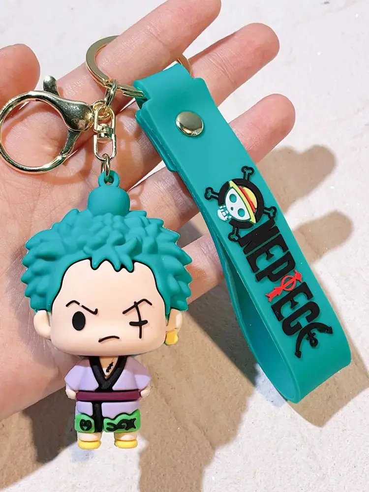 Porte-clés Anime One Piece en gros - Monkey D. Luffy, Roronoa Zoro - pour sacs et voitures - Cadeaux pour hommes et femmes