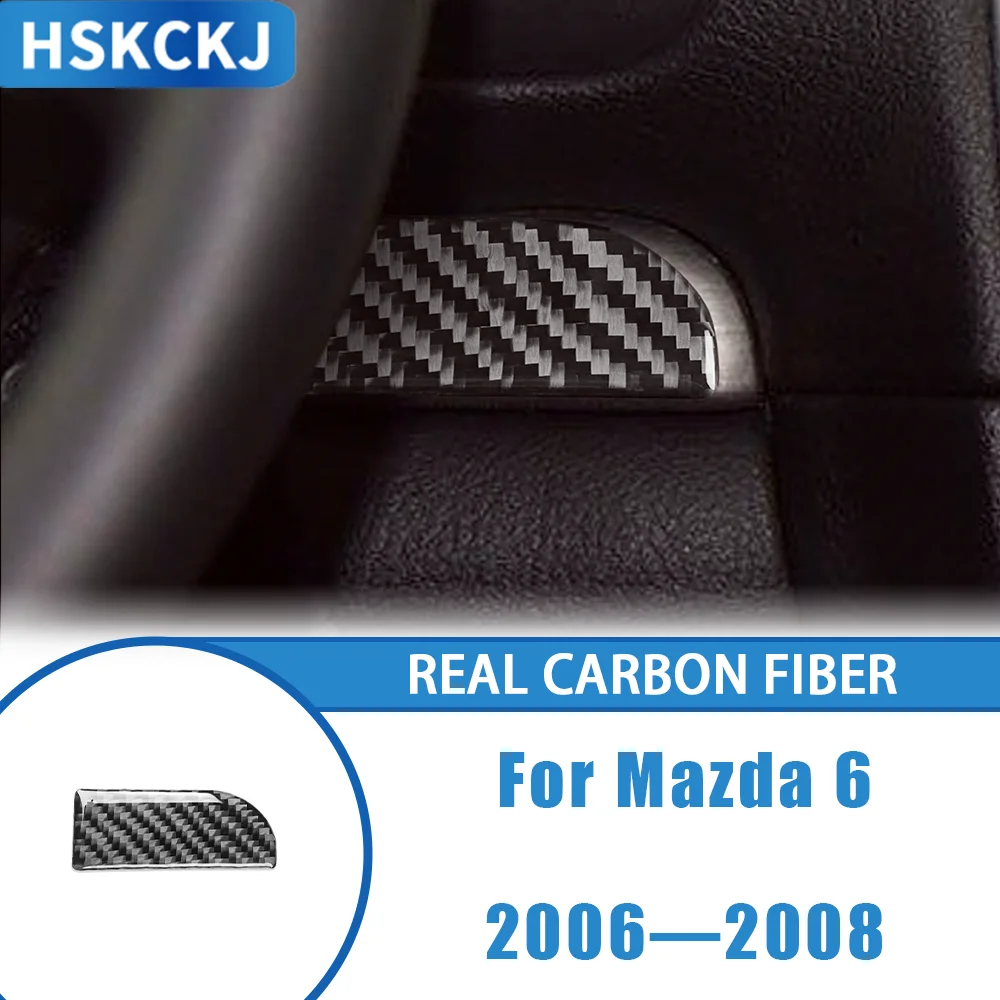 

For Mazda 6 2002—2008 Car Accessories Carbon Fiber Interior Driver Side Dashboard Panel Decals Cover Trim Sticker Modification