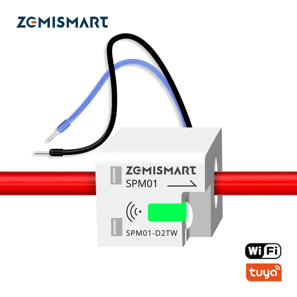 Zemismart Tuya WiFi Real-time Smart Energy Monitor Electric Energy Meter Smart Life App Home Assisstant 110V 240V