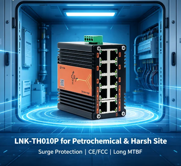 Industrial Switch Mini 8 PoE +2 RJ45 Switch 12-48V Input Reinforced Extra-Thick Aluminum Alloy Housing Promotion Switch