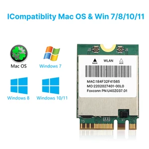 Fenvi 1200 Mbps BCM94352Z Jaringan WiFi Kartu Bluetooth 4.0 Dual Band 5G/2.4 G Hz BCM94352 DW1560 NGFF M. 2 Adaptor untuk Hackintosh Mac 8 hakintosh penjualan terbaik - №