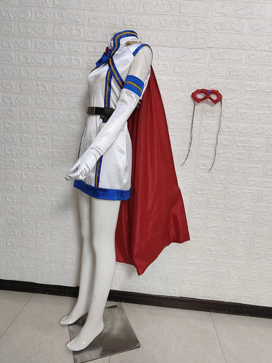 Tokusatsu Giga طبعة الفيلم مثير الساحرة دور اللعب كوميك كون عالي اللمعان النسيج المرقعة فستان أبيض S-XL تأثيري حلي