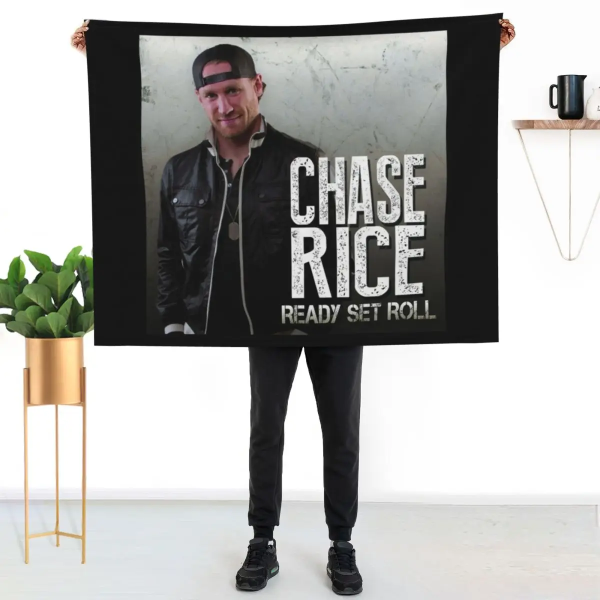 Chase Rice ready set roll Throw Blanket Sleeping Bag Custom Winter beds warm for winter Weighted Blankets
