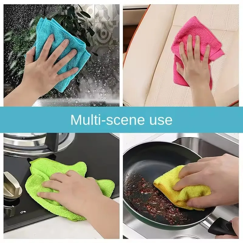 

Home Microfiber Cleaning Cloth Rags Dishwashing Cloth Household Rag Kitchen Bathroom Cleaning Towel Durable Absorbent Towel