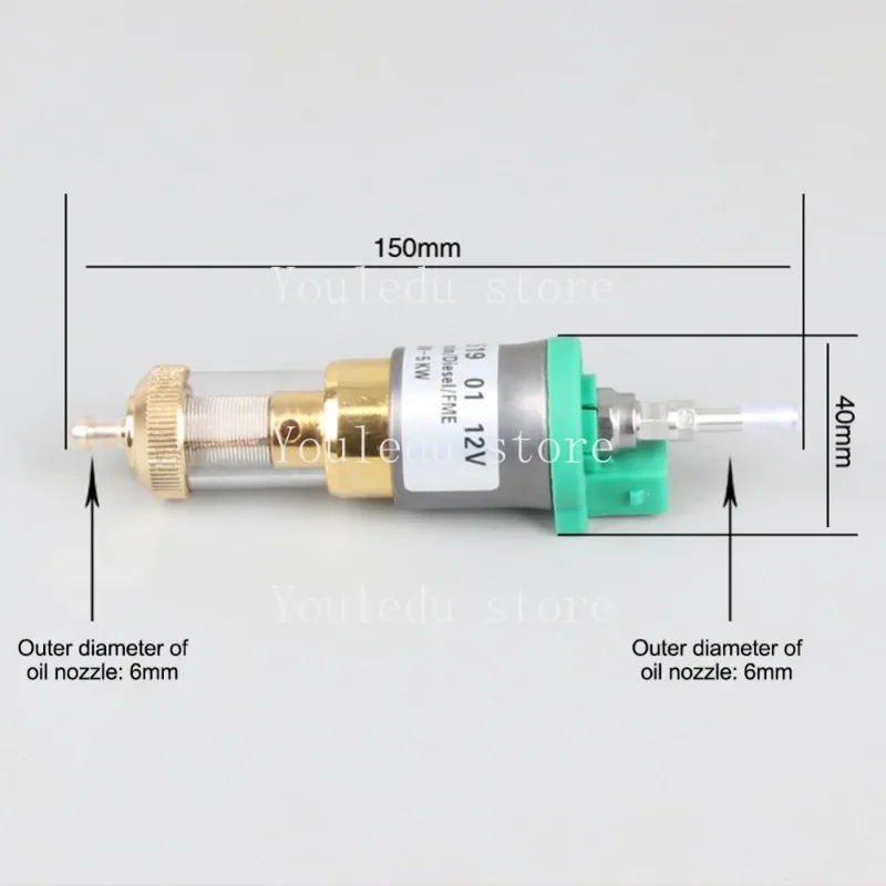 1PC Silent Diesel Fuel Pump Universal Ultra Quiet 12V/24V 5KW Metal  Air Diesel Heater Pump Car Accessories