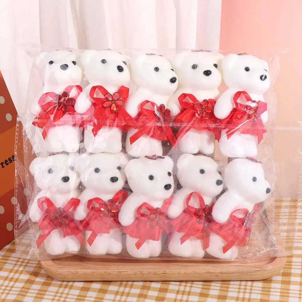 

10 шт./компл., украшение для комнаты, пенопласт, медведь, пенопласт, животное, мини-медведь, букет цветов, сделай сам, 10 см, мультяшный букет, подарок на день рождения для девочек