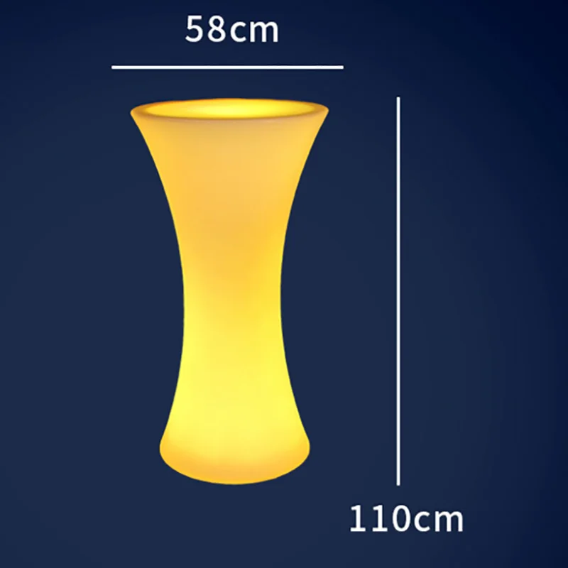 Best Selling Glowing Bar Table LED High Foot Square Outdoor For KTV And Cocktail Event