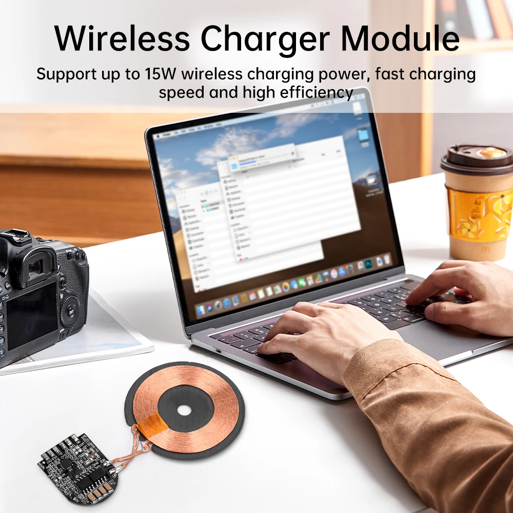 15W Wireless Fast Charging Module 5W/7.5W/10W/15W Automatic Identification Charge Transmitter Module Support iPx/8p Support FOD