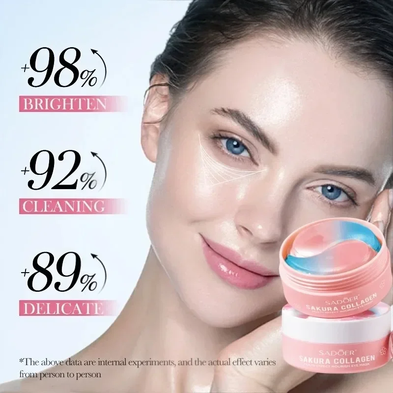 Multi-Effect Sakura Collagen Nourishing Eye Mask Infuses Rich Nutrition to Moisturize Delicate Under-Eye Skin and Lock in