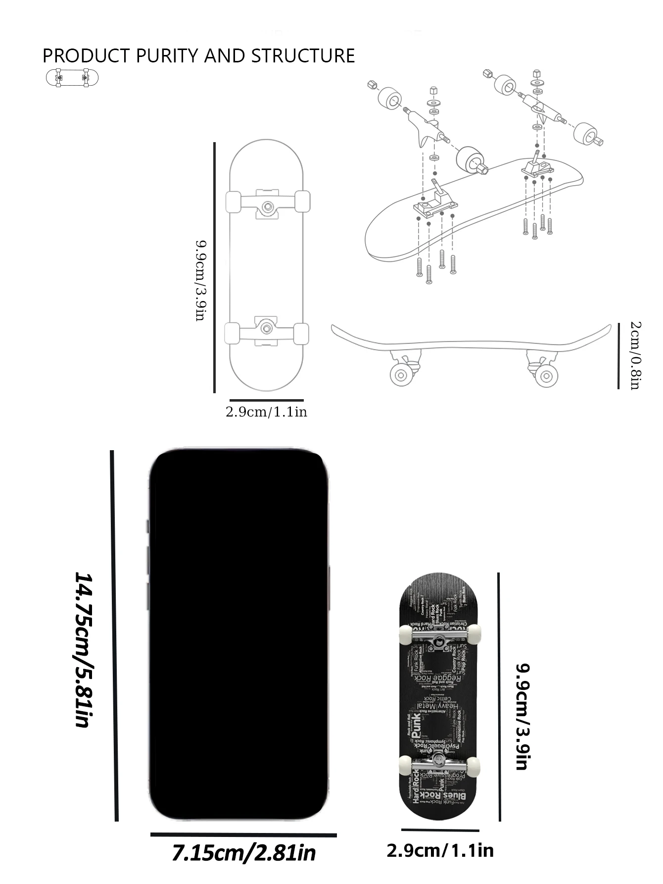 Skateboard con dita in acero in legno divertente Mini tastiera giocattolo professionale per dita alleviare la pressione giocattolo tasca per bambini regalo di compleanno