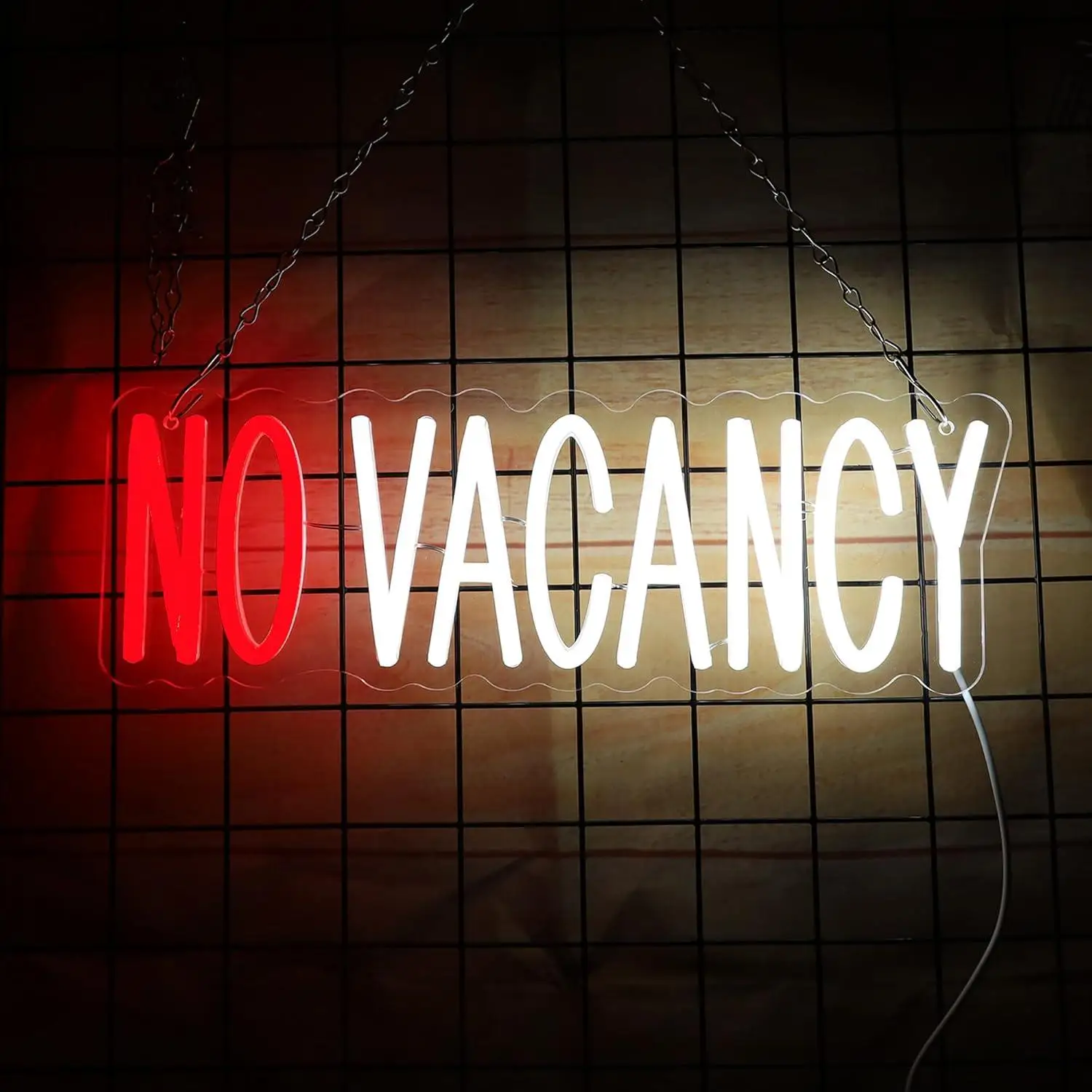

Неоновая вывеска «No Vacancy» с USB-питанием и регулируемой яркостью, светодиодные неоновые светильники для отелей и бизнеса, декор для стен отелей, светодиодные вывески для бизнеса, декор для окон и стен