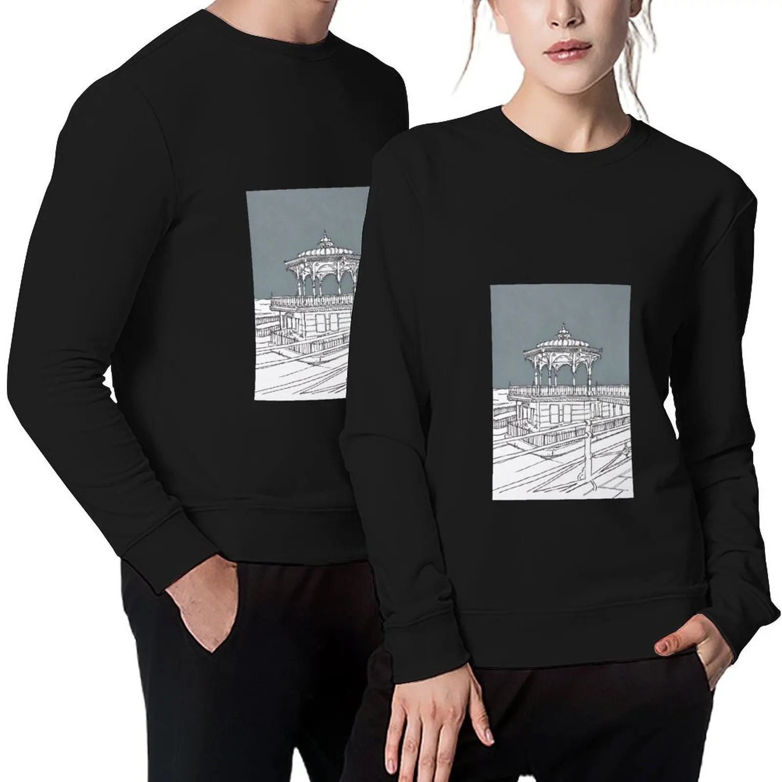 

Brighton Bandstand Pullover men's sweat-shirt anime clothing korean style clothes autumn jacket men sweatshirt