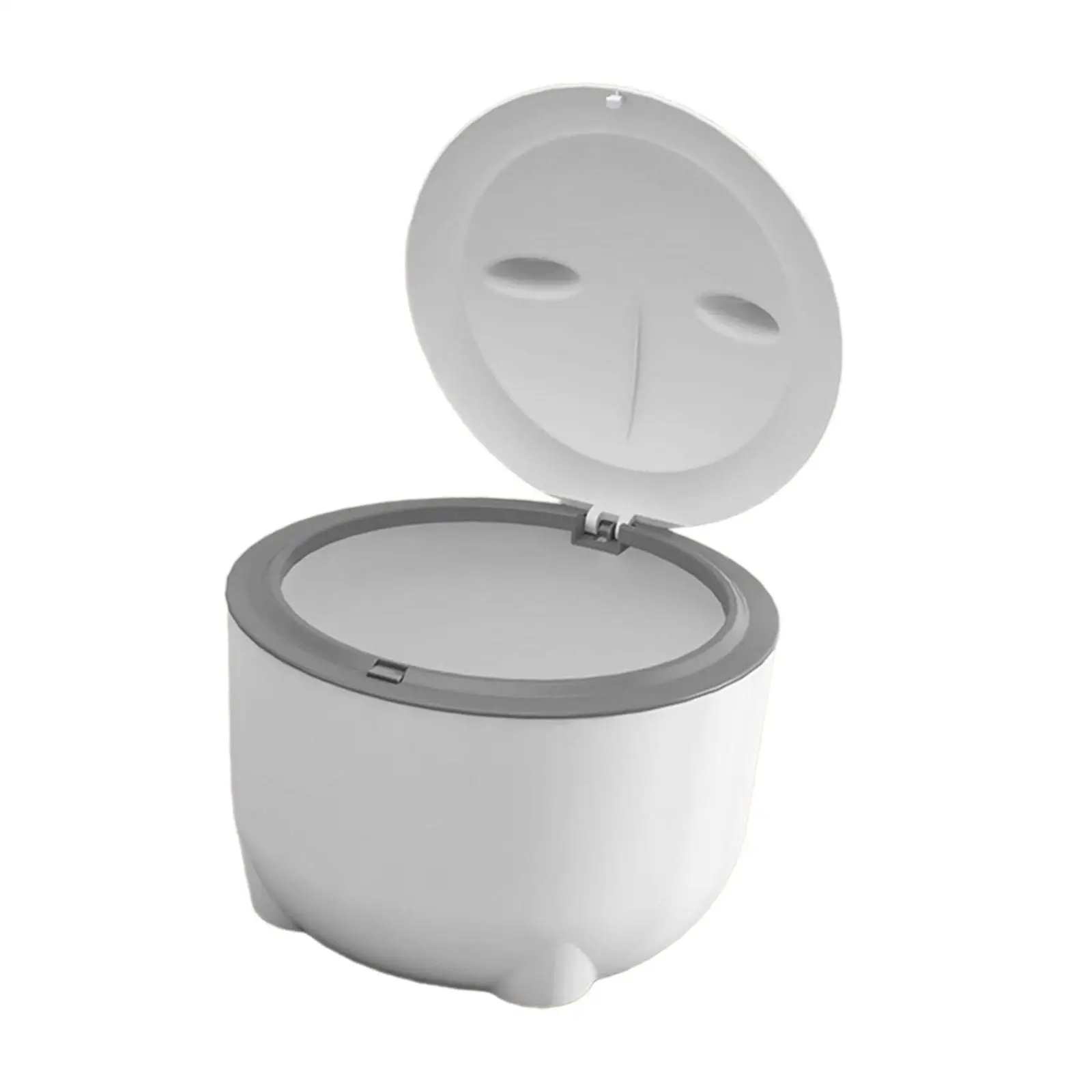 Hooded Cat Toilet Cleaning Litter Bin Two Tier PP Container Sealed Lid Odor Blocking Design for Indoor Cats and Kittens
