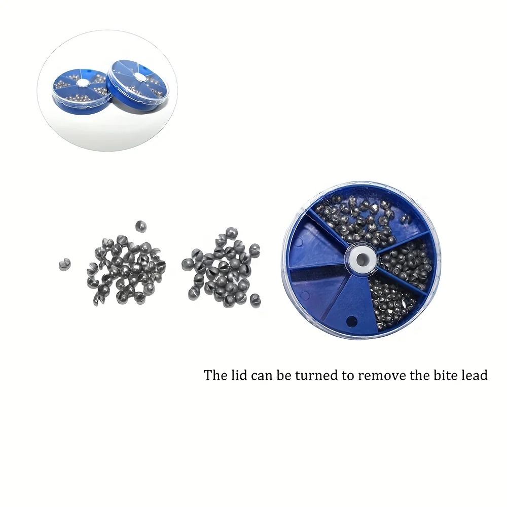 205pcs Fishing Weights Sinkers Kit Lead Split Shot Fishing Line Sinkers 5 Sizes Removable Egg Lead Assortment Accessories image 4