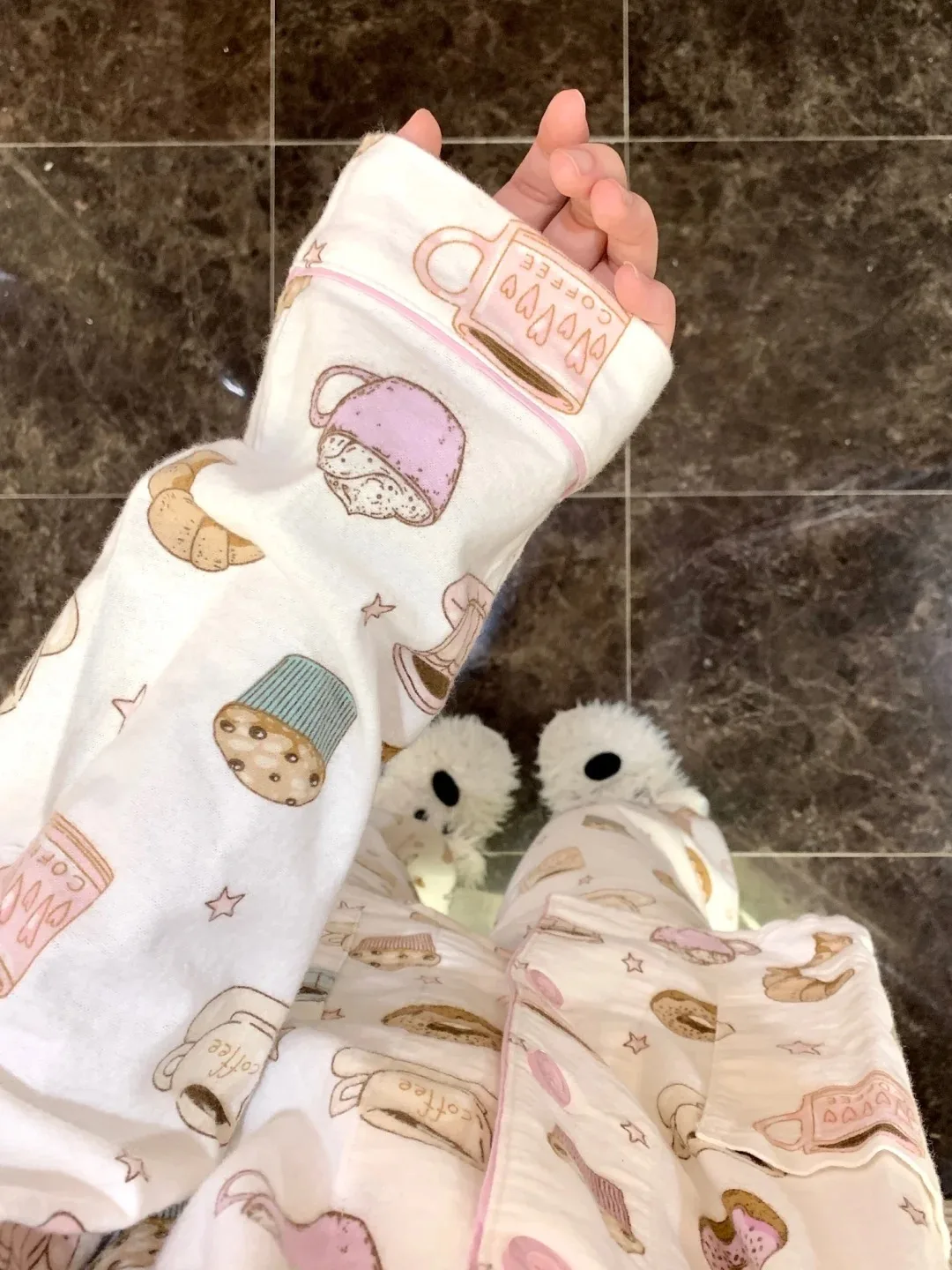 

Pure Cotton Fleece Pajamas Long Sleeve Home Clothes for Men And Women Summer Large Size Couples Set Cartoon Cute Style