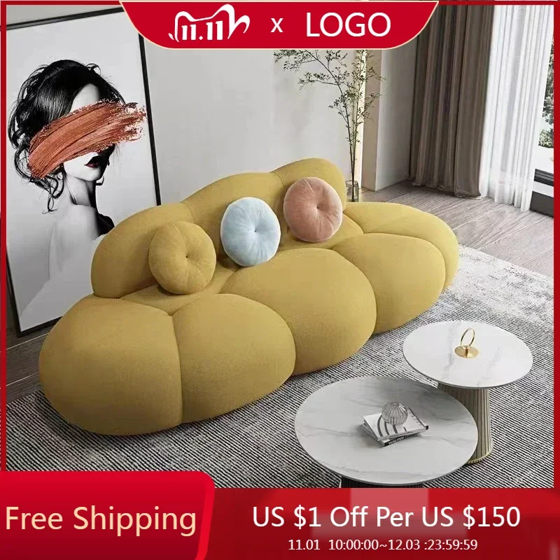 

Girl Nordic Unique Sofa Designer Cloud Cute Italiano Floor Recliner Sofa Lazzy Modern Children Salon Meuble Bedroom Furniture