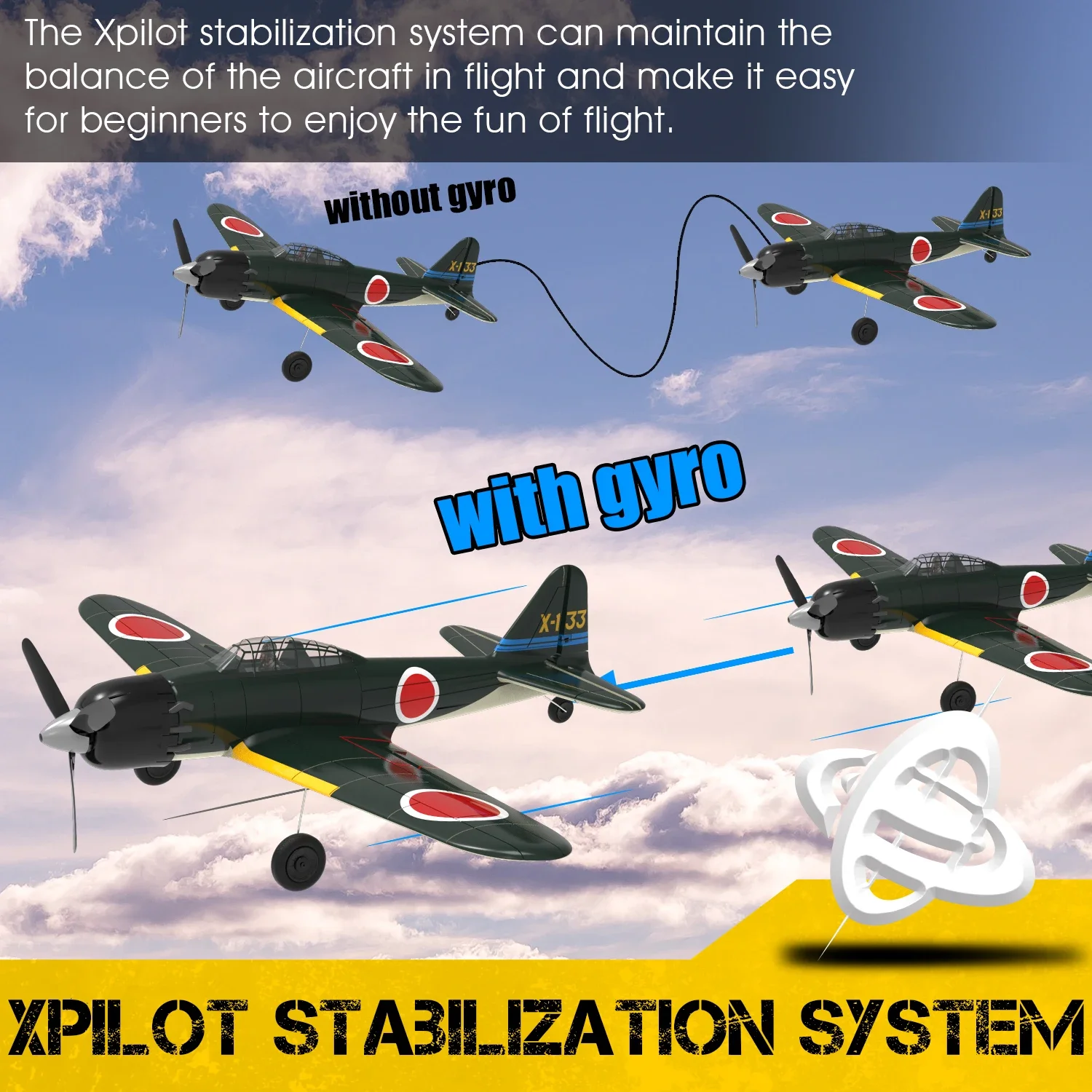 Aviões de Controle Remoto, Epp Wingspan, 4 Canais Stunt, RC Fighter, Presente das Crianças, Novo, 2.4g, 4ch, 761-15