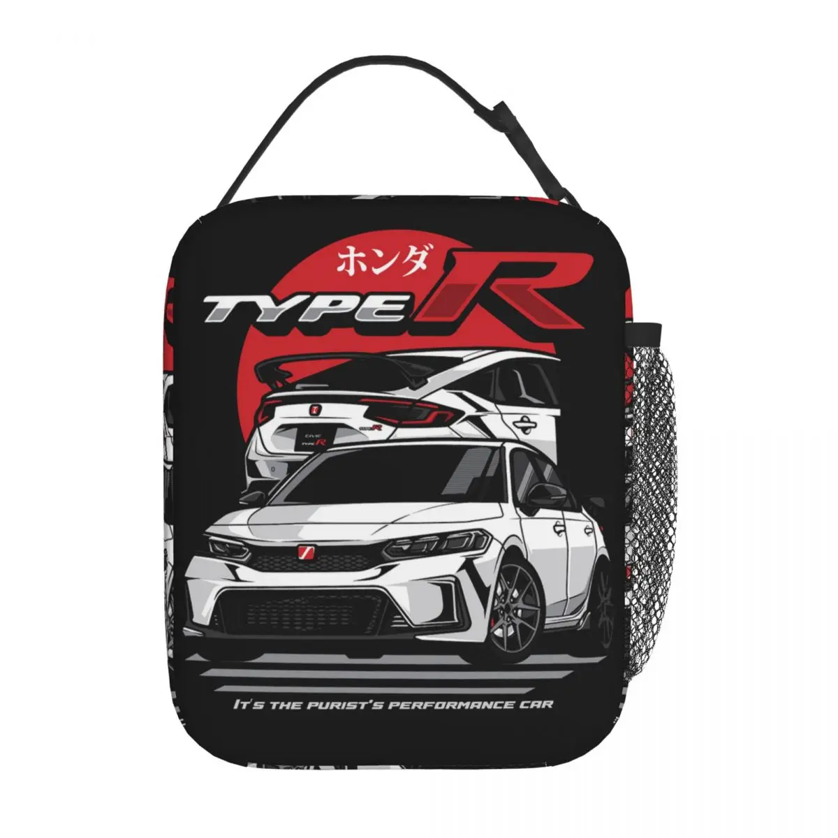 2023 Classic Type R Sports Car Insulated Lunch Bag Japanese Jdm Food Box Reusable Cooler Thermal Bento Box Picnic