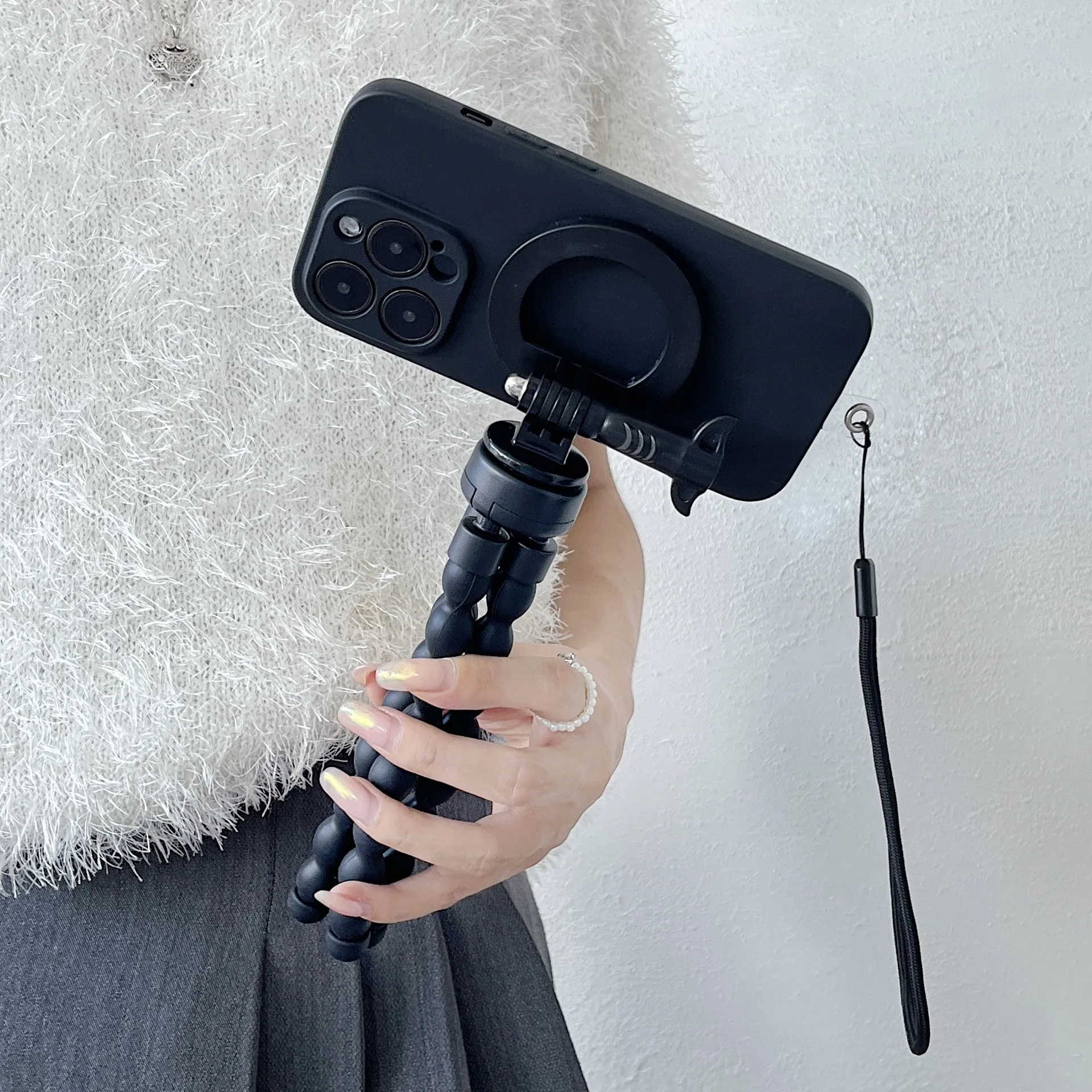 ل Magsafe حامل ثلاثي القوائم المغناطيسي ترايبود للهاتف المحمول حامل الهاتف الذكي Monopod العالمي حامل الأخطبوط ترايبود صغير للهاتف