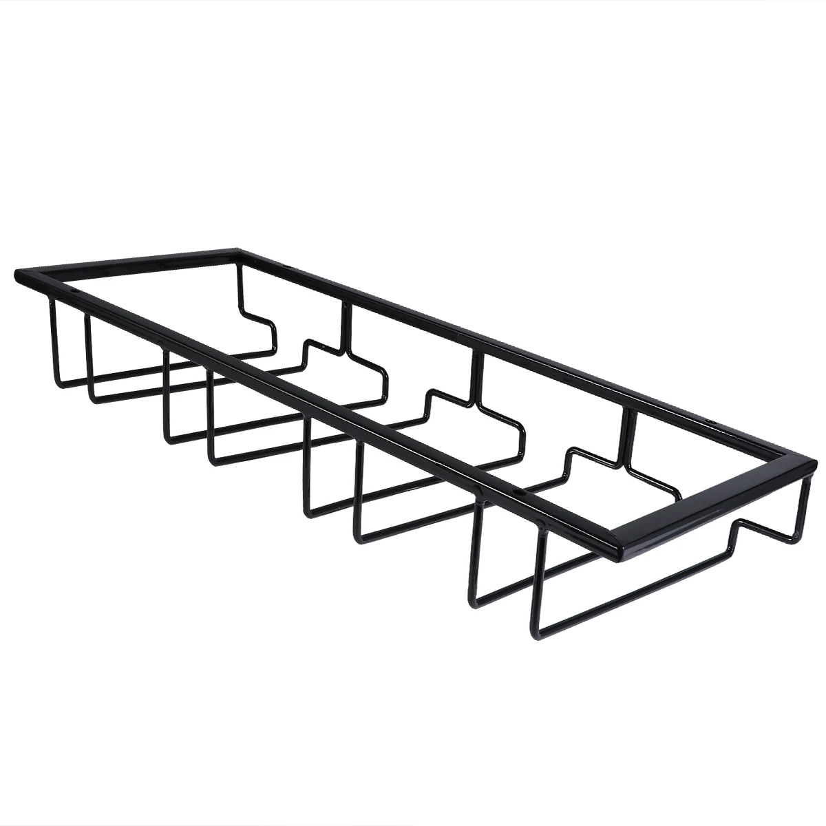 

Glass Rack Black Unbreakable Hanging Stand Holder for Home Bar Cafe Storage Solution Modern Design