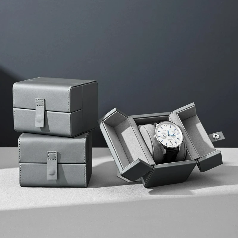 

Watch Box PU Leather Portable Split Watch Storage Box Travel Watch Packaging Box
