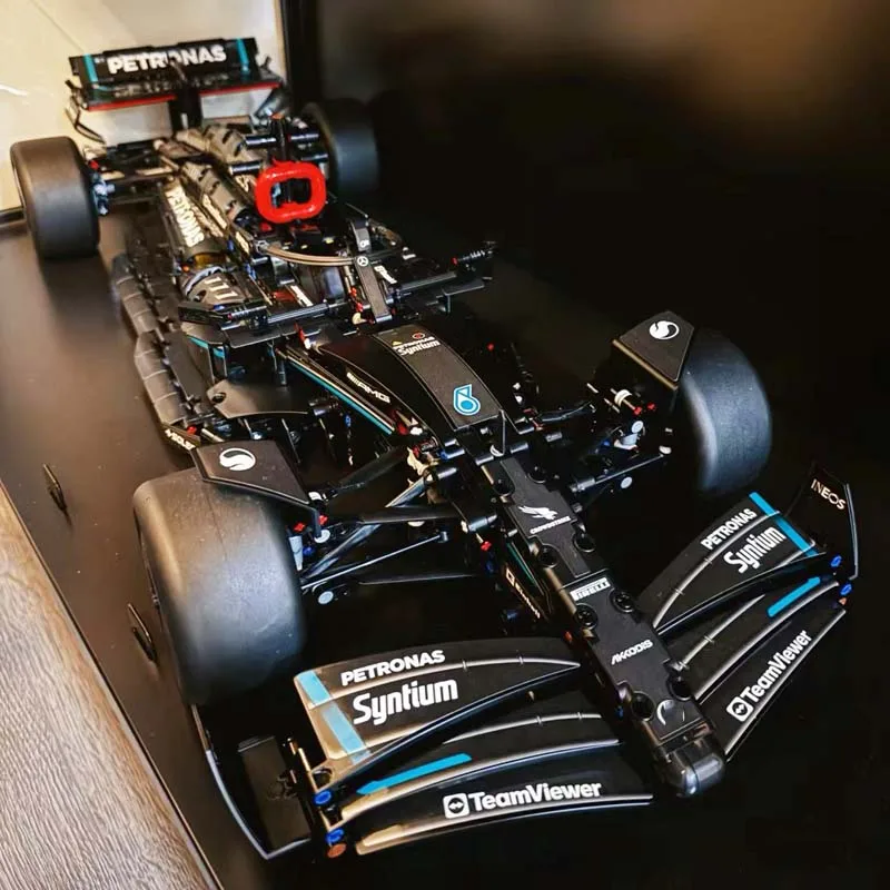 F1 W14 1:8 1642 قطعة اللبنات التقنية تجميع السيارات أداء اللبنات سوبر سباق السيارات نموذج لعب لصبي هدية