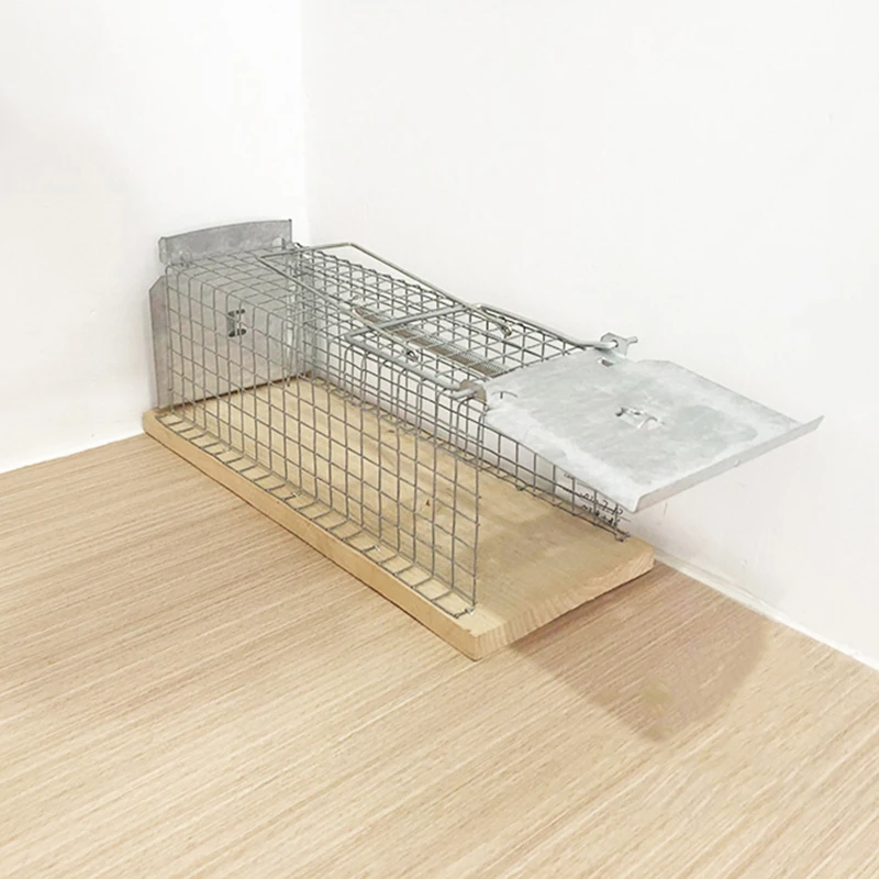 Humane Foldable Metal Wire Mesh Live Catch No Kill Mouse Rat Trap Cage