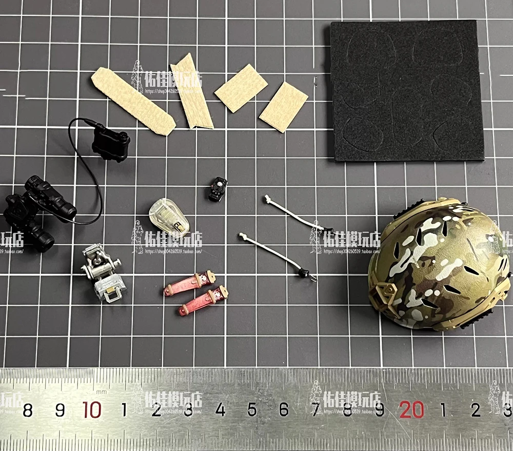 

1/6 US. Soldier Doll Toys Model Helmet Night Vision Ear Phone PVC Material For 12" Doll Scene Component EASY&SIMPLE ES 26065SS