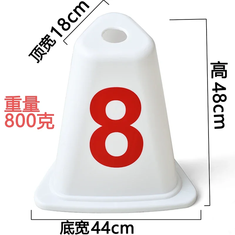Newly Upgraded High-quality PVC Track And Field Triangle Track Sub-logo Cone Custom Logo Running Number 1-8 For Competit