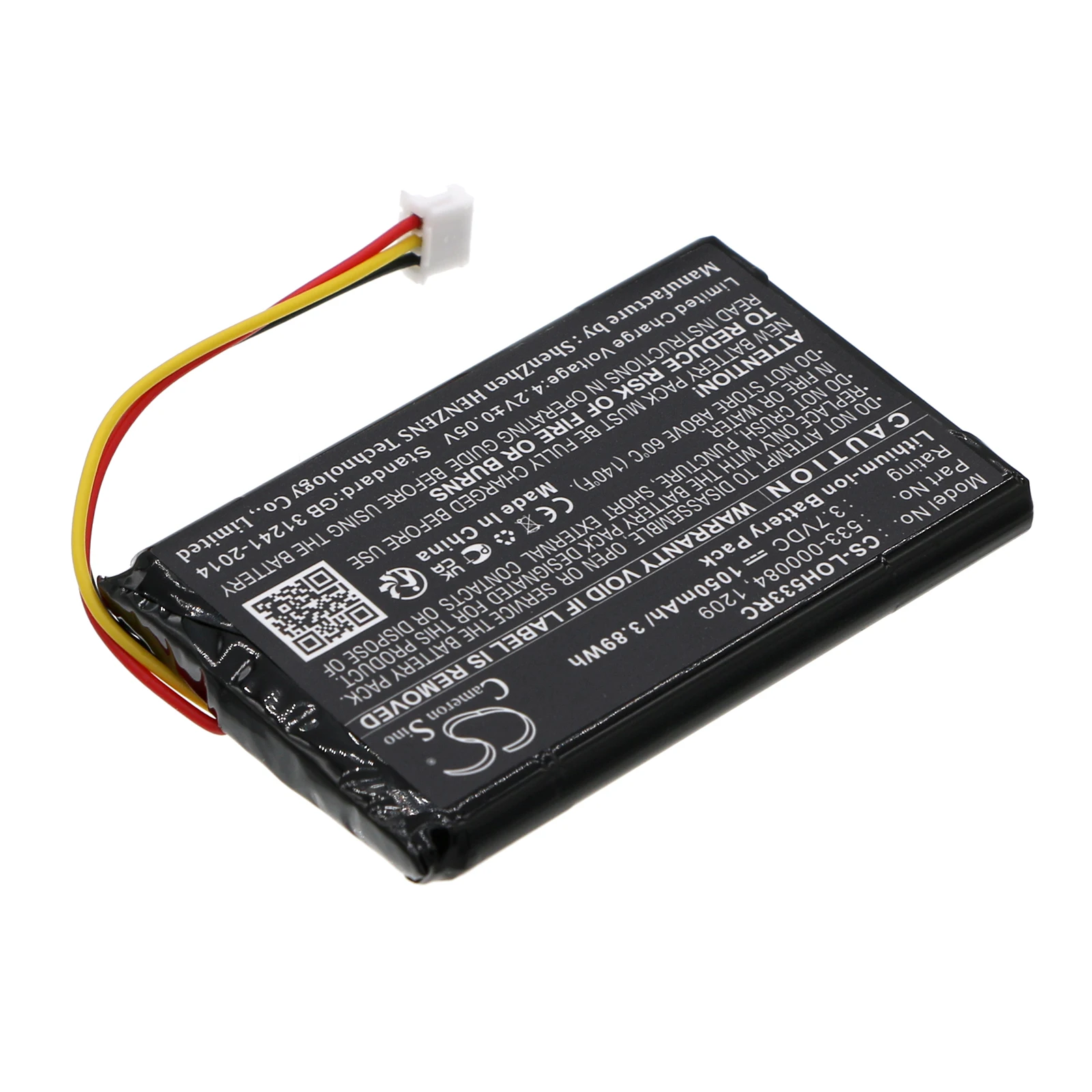 1050mAh 3.7V 3.89Wh Remote Control Li-ion Battery for Logitech 533-000084 1209 533-000083 Harmony Touch / Ultimate  915-000198